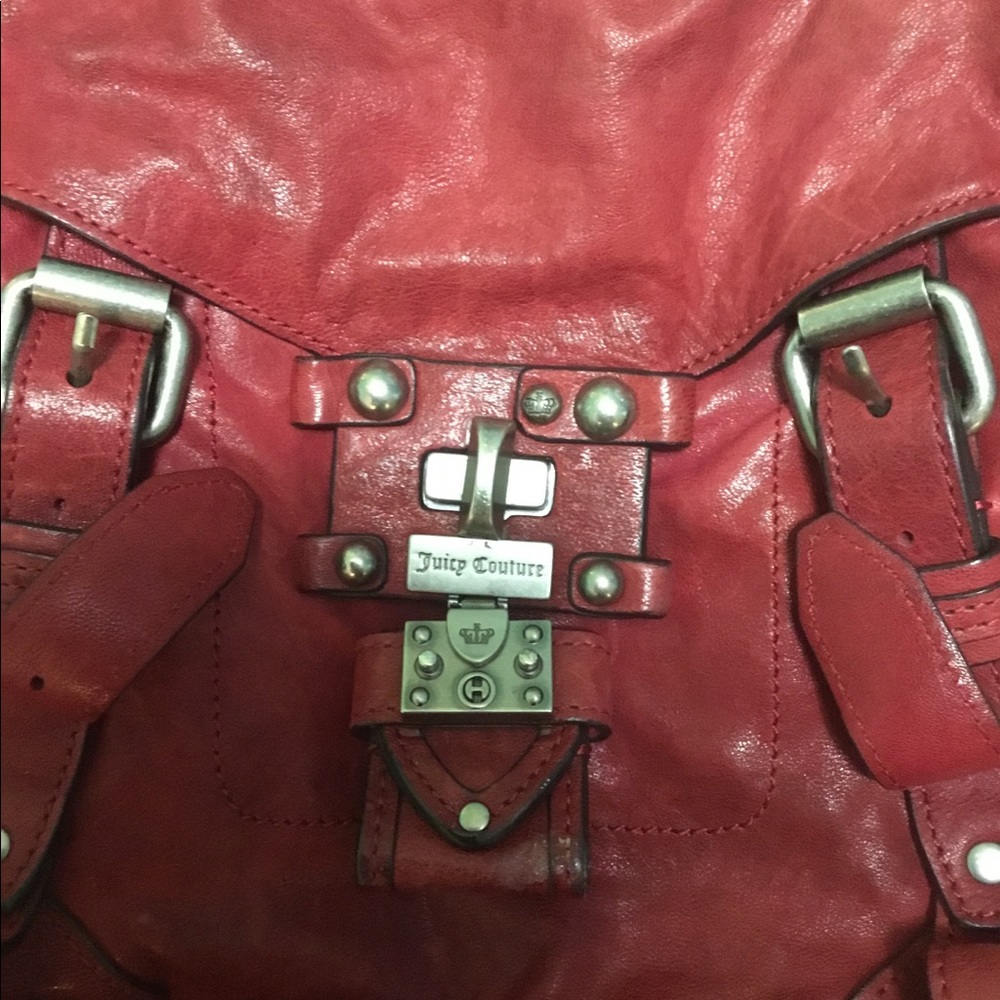 Juicy couture red hobo purse
